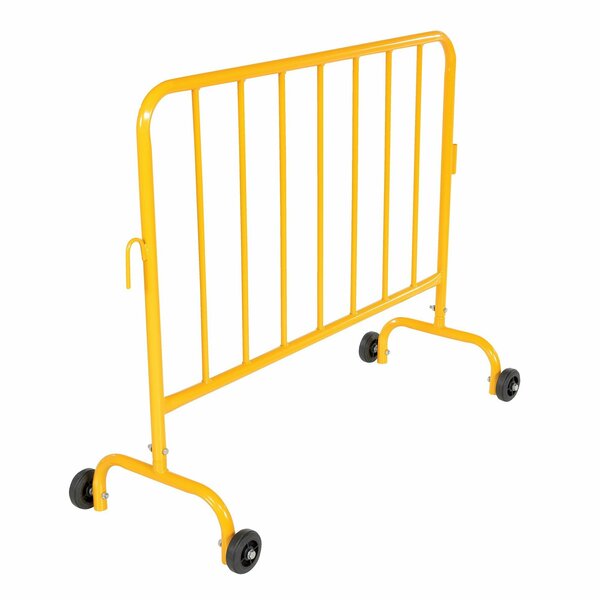 Vestil YELLOW BARRIER 48" W/WHEELED FEET PRAIL-48-Y-WW